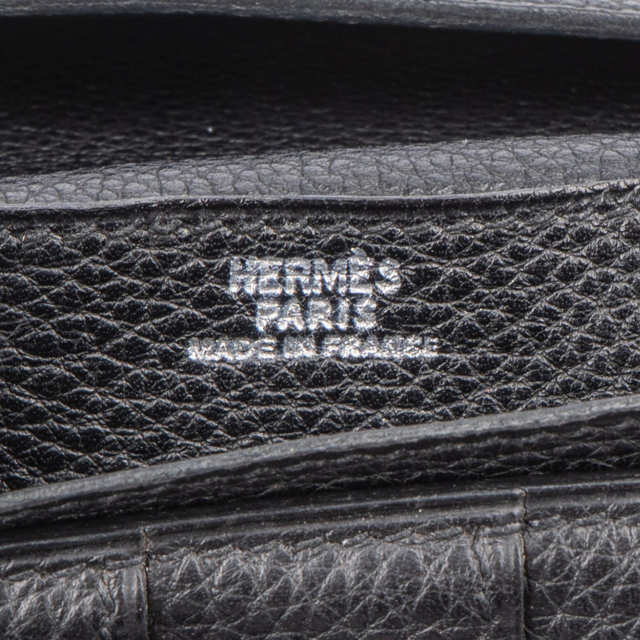 Hermès Hermès Black Leather Bifold Bearn Wallet Divers