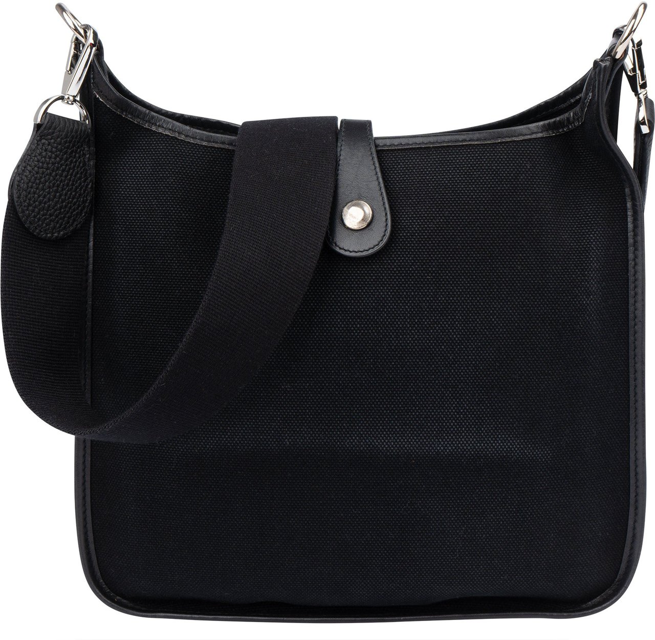 Hermès Hermès Classic Black Cotton Evelyne PM Crossbody Bag Zwart