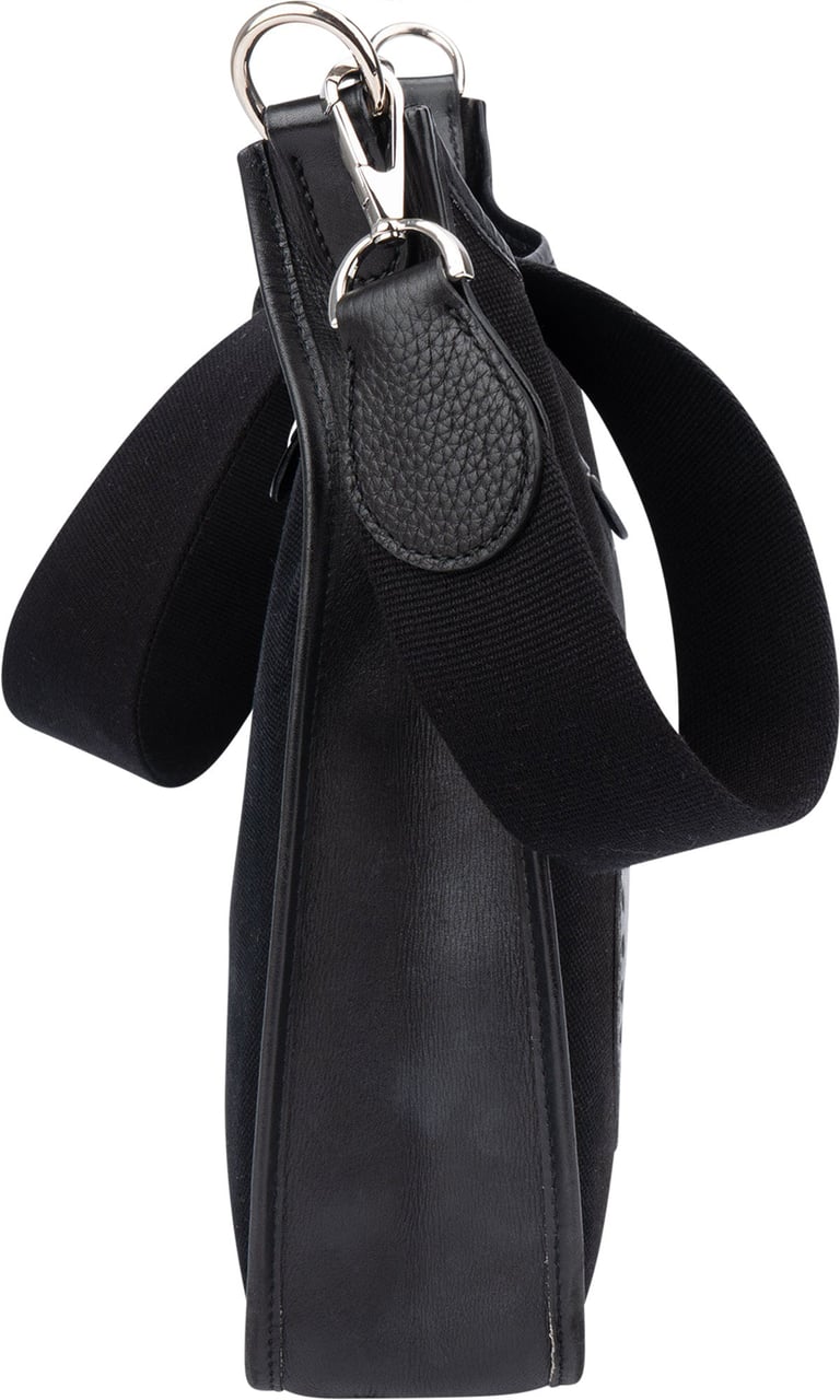 Hermès Hermès Classic Black Cotton Evelyne PM Crossbody Bag Zwart