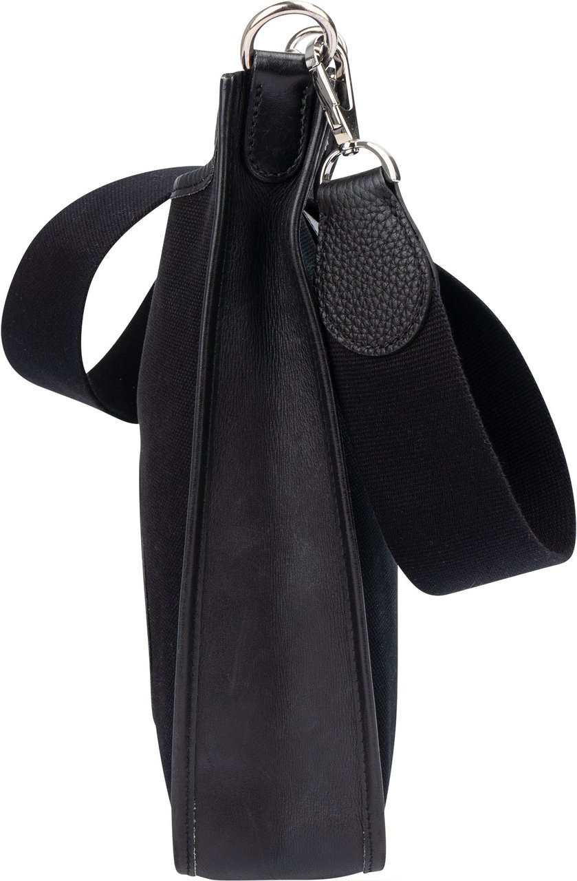 Hermès Hermès Classic Black Cotton Evelyne PM Crossbody Bag Zwart