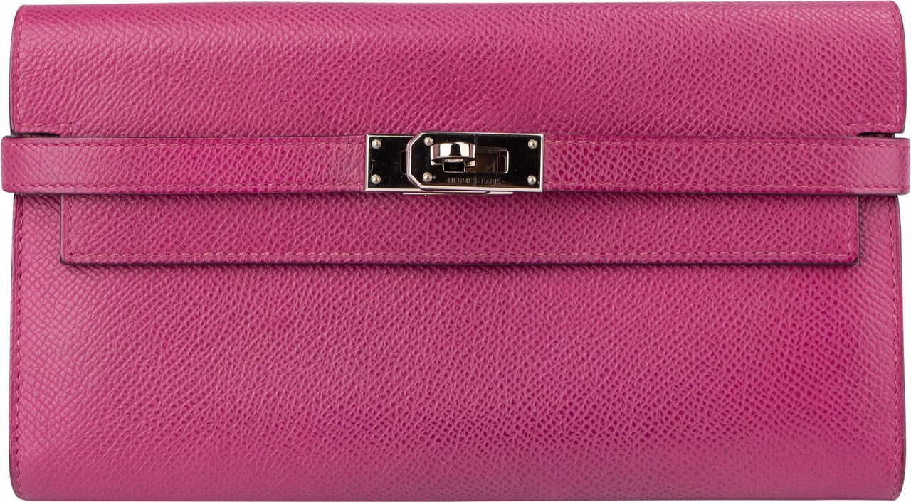 Hermès Hermès Epsom Leather Kelly Wallet Roze