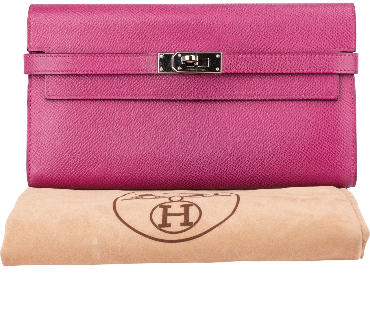 Hermès Hermès Epsom Leather Kelly Wallet Roze