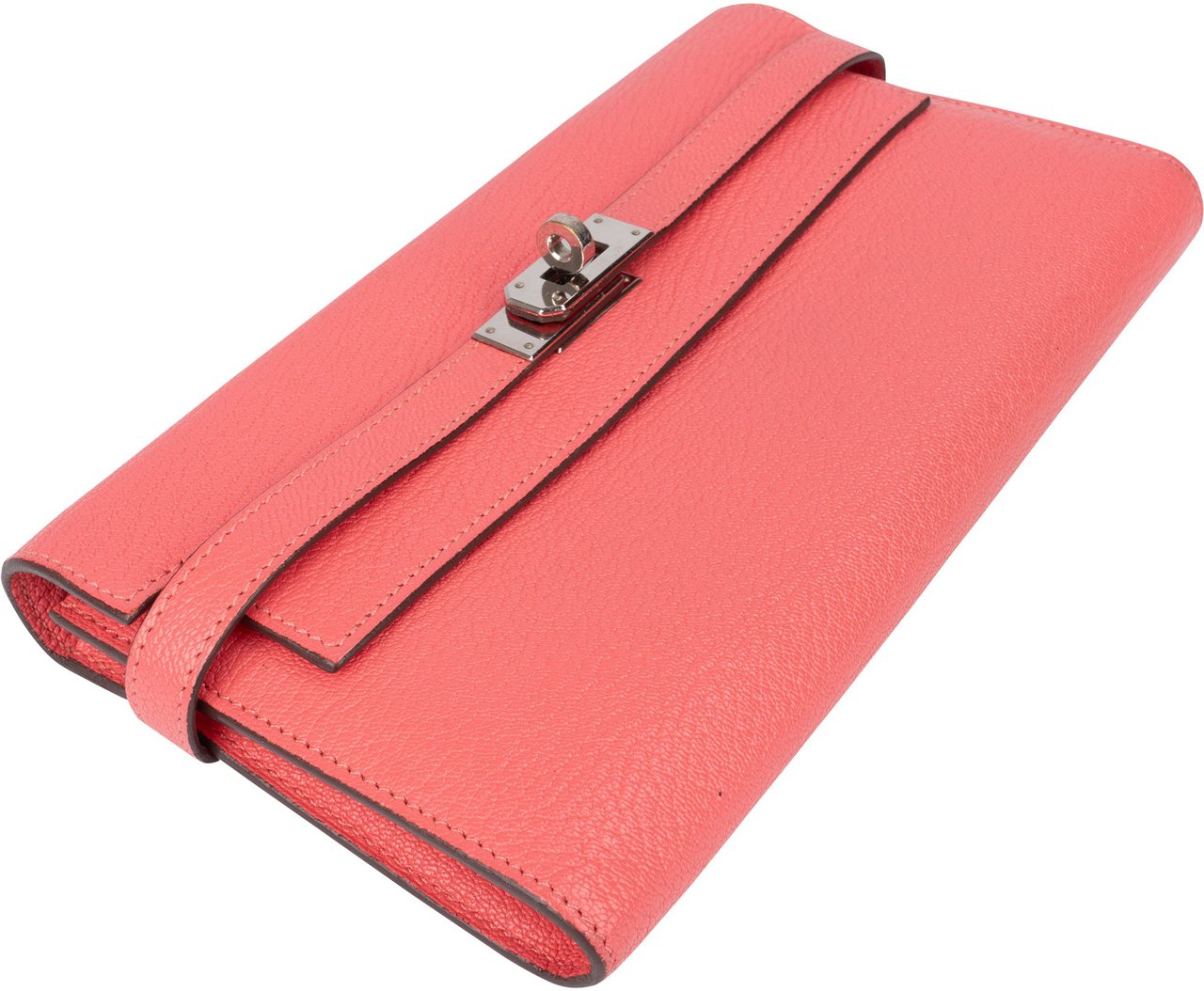 Hermès Hermès Pink Chevre Leather Kelly Wallet Roze