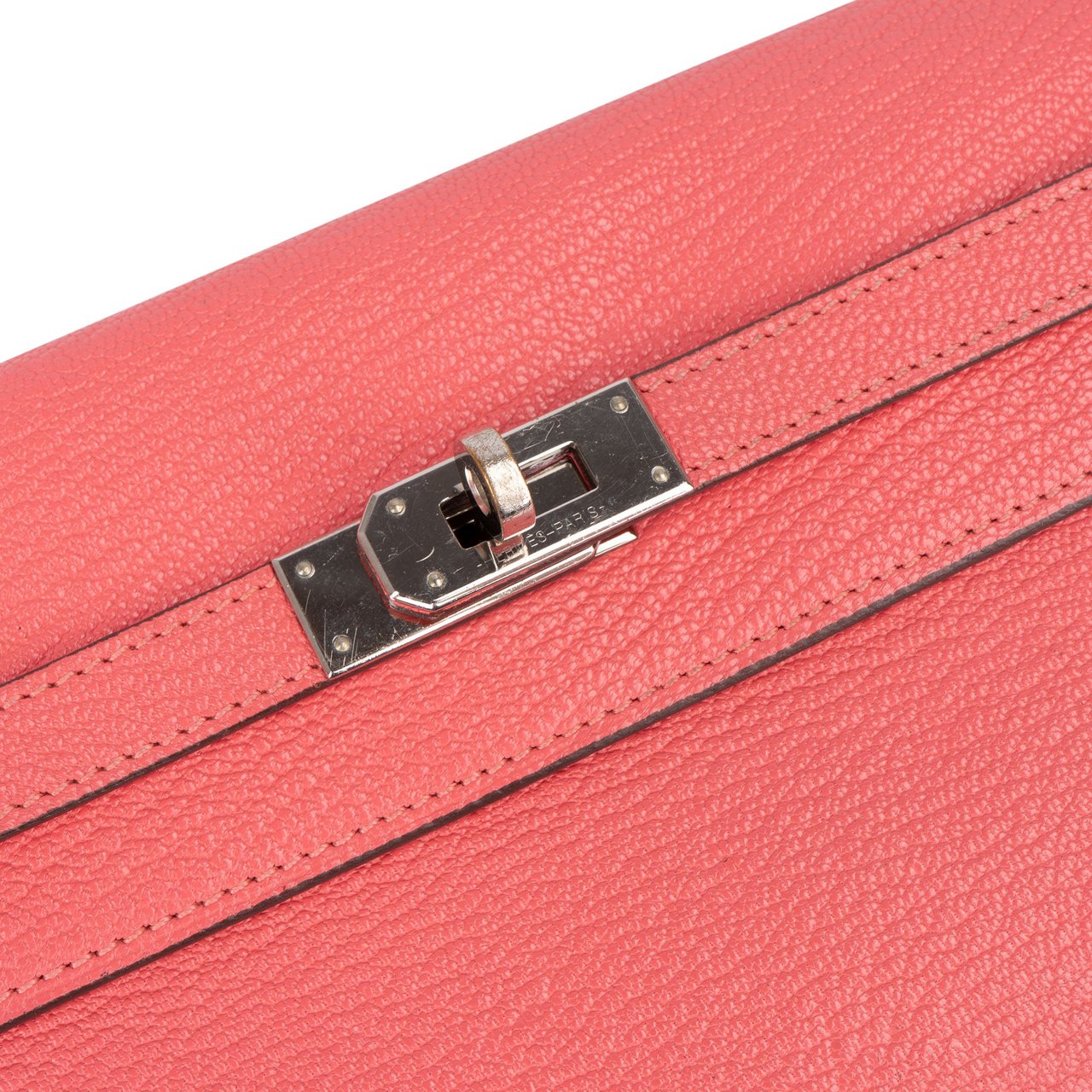 Hermès Hermès Pink Chevre Leather Kelly Wallet Roze