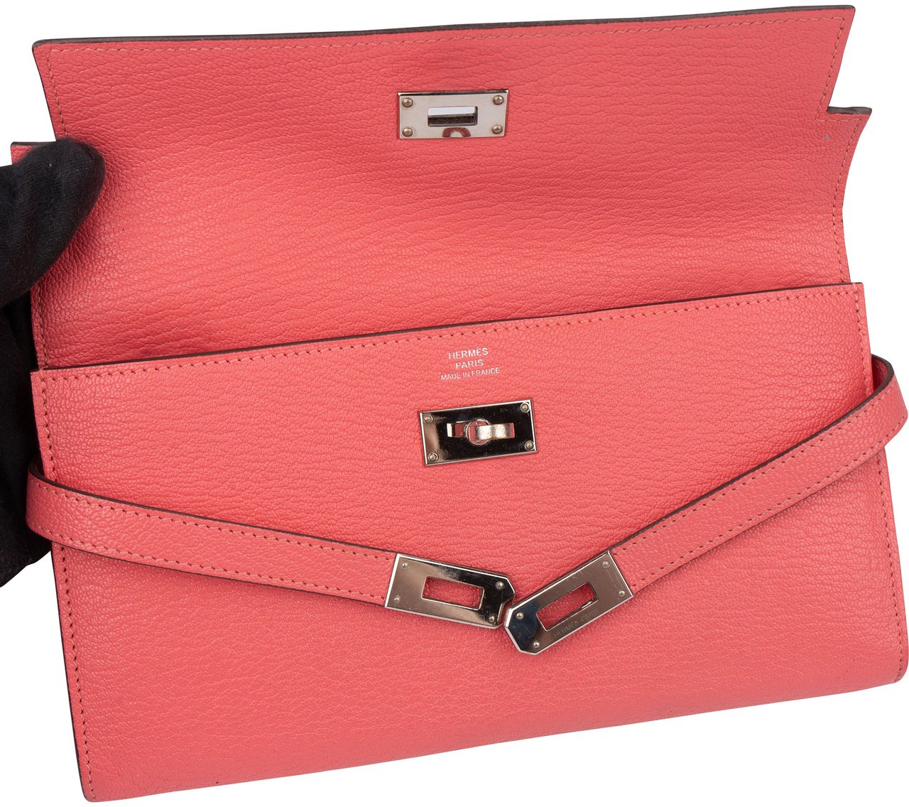 Hermès Hermès Pink Chevre Leather Kelly Wallet Roze