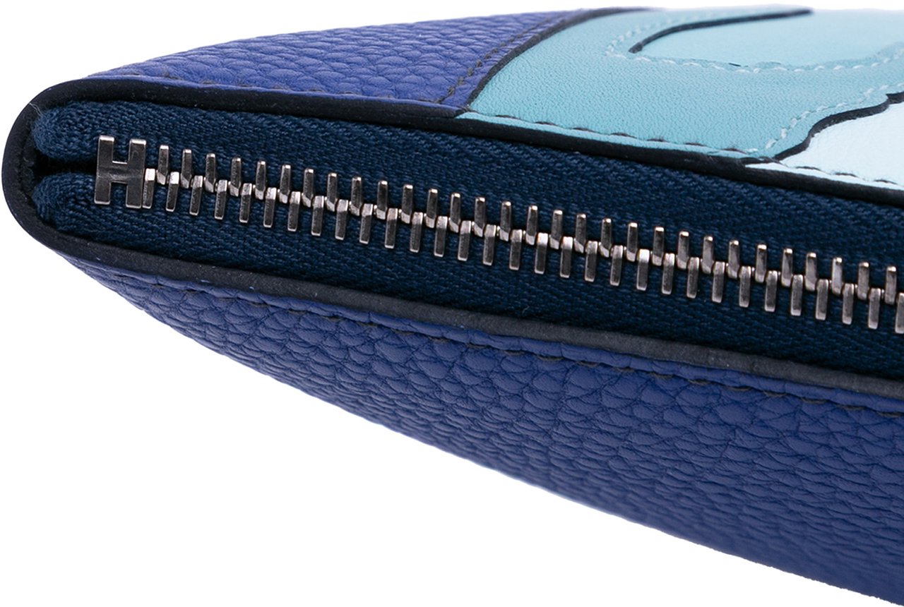 Hermès Togo Swift Endless Road Clutch Blauw