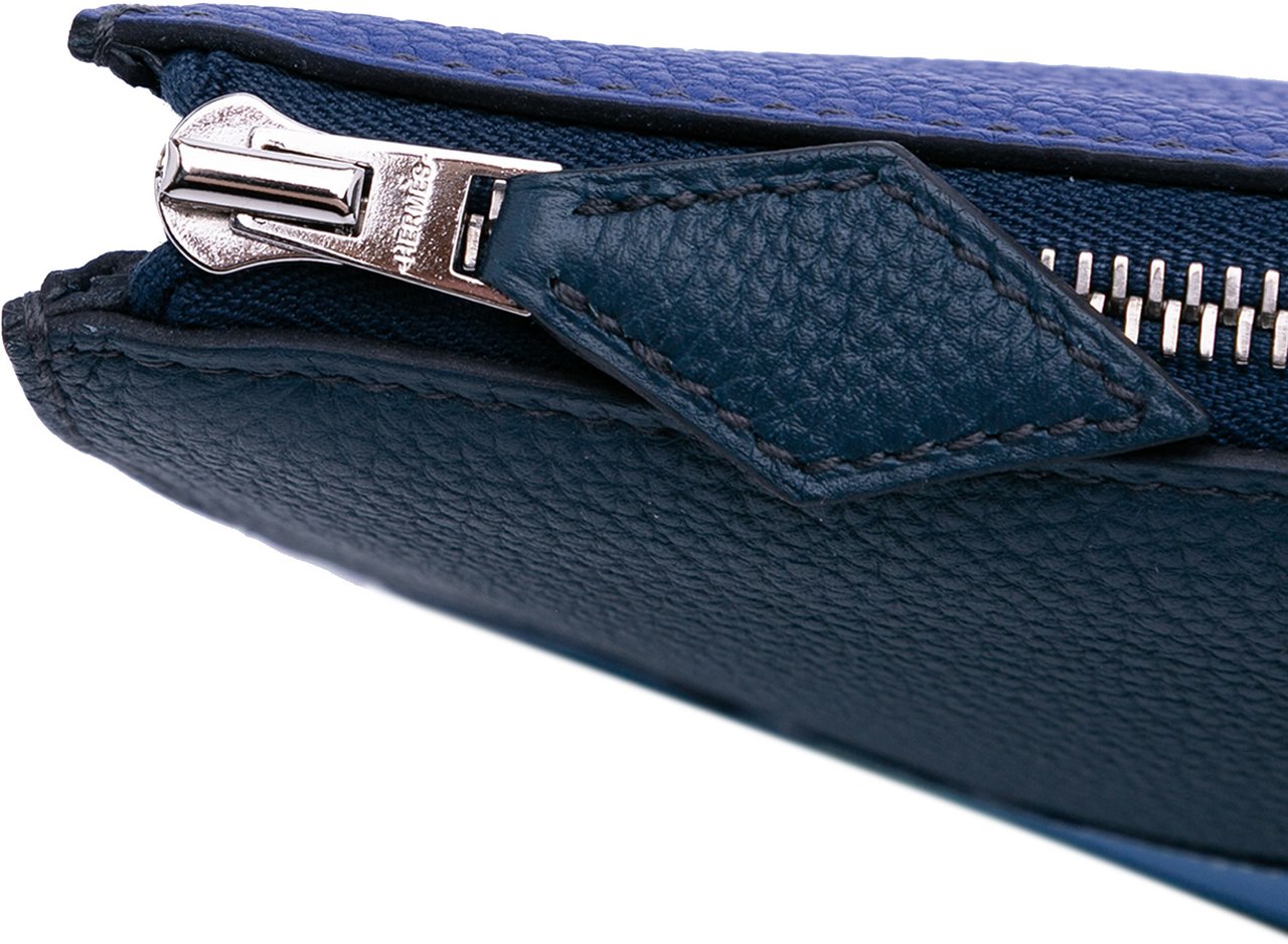Hermès Togo Swift Endless Road Clutch Blauw
