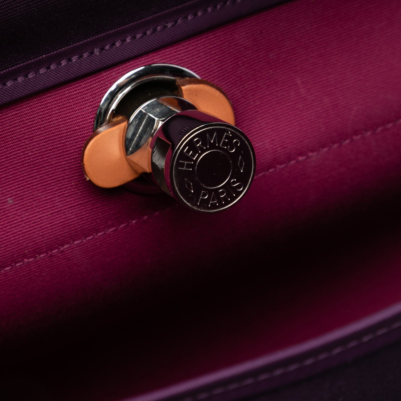 Hermès Toile Verso Herbag Zip 39 Paars