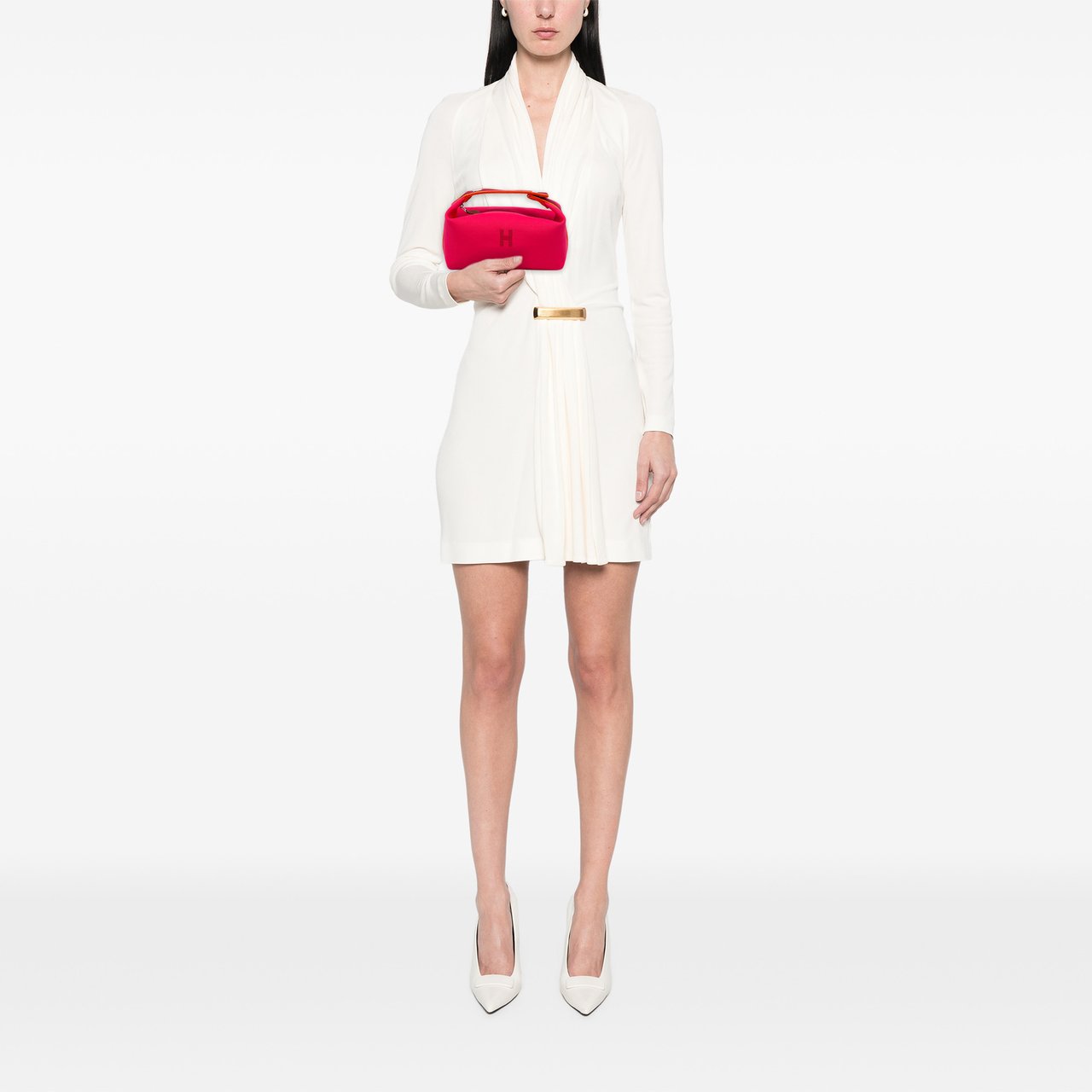 Hermès Small Canvas Bride A Brac Case Roze