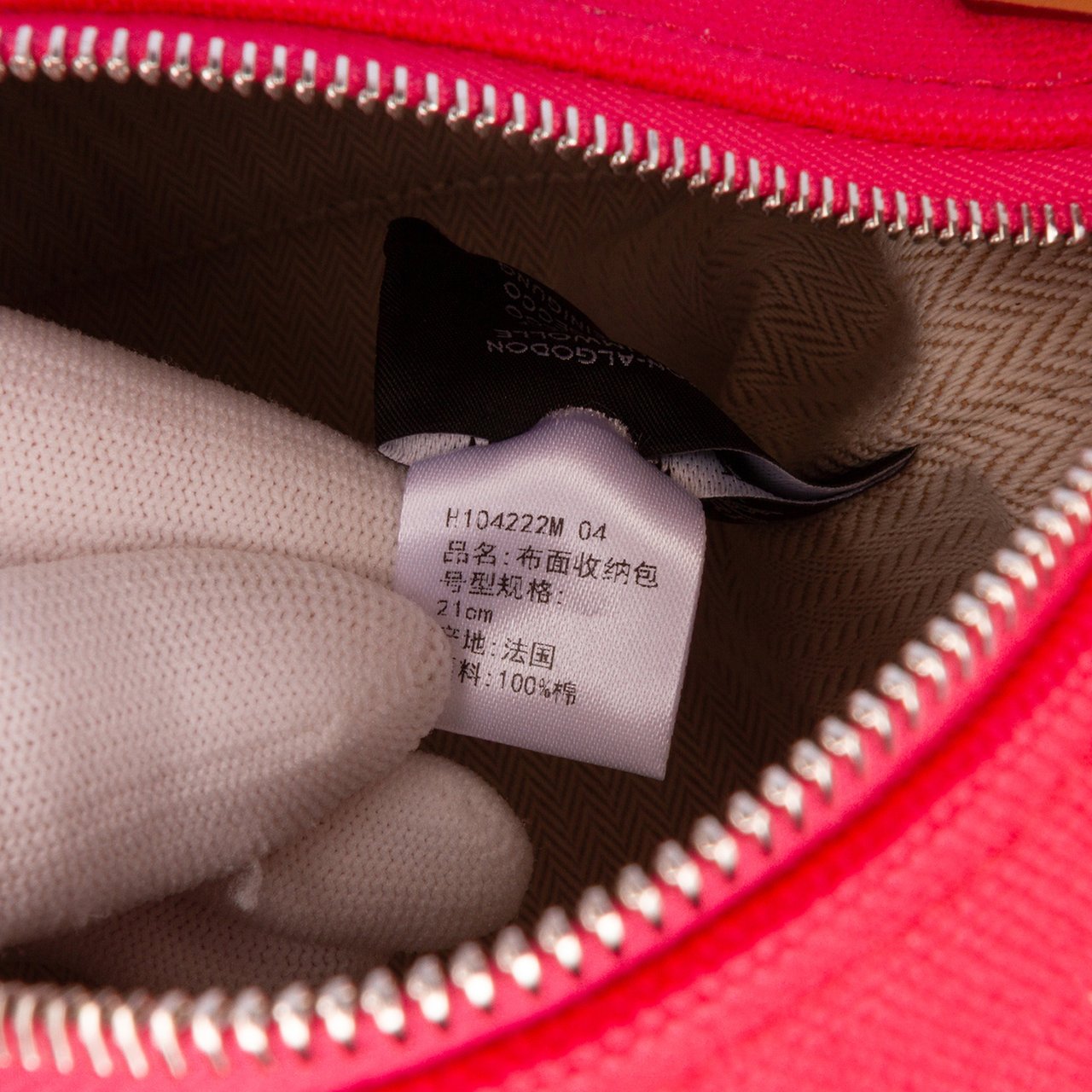 Hermès Small Canvas Bride A Brac Case Roze