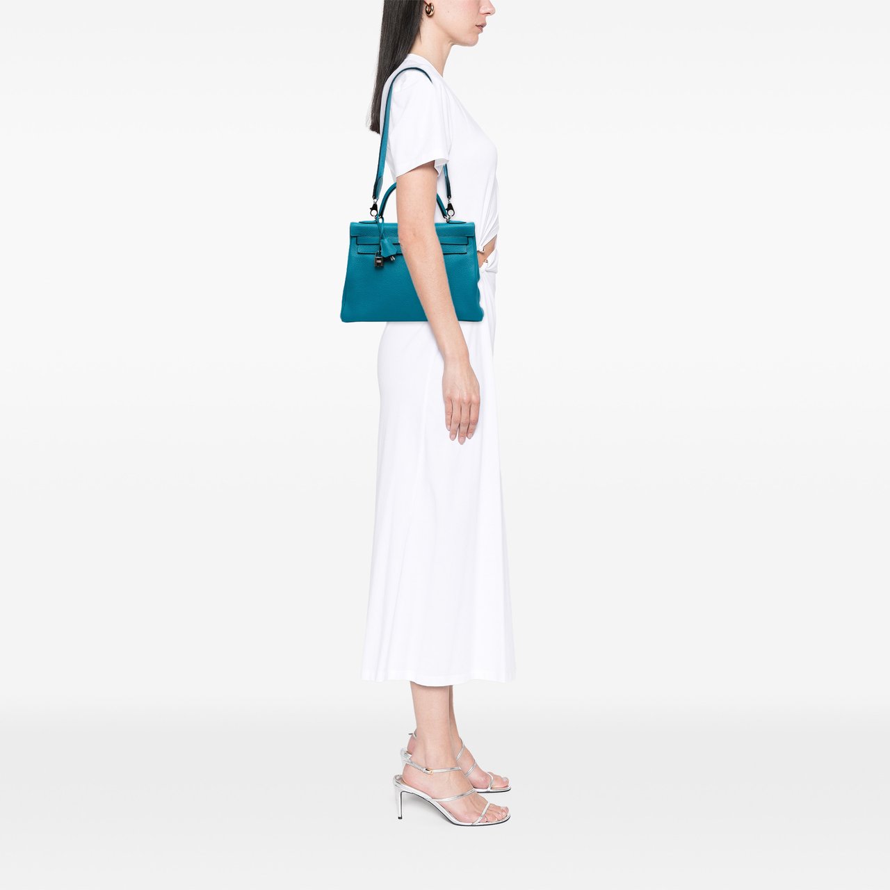 Hermès Togo Amazon Kelly II Retourne 32 Blauw