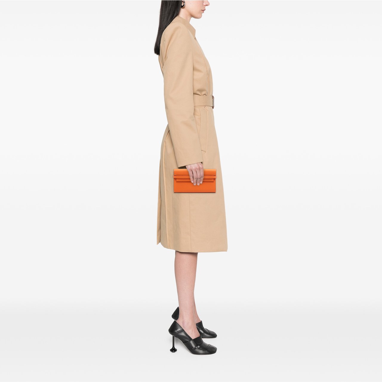 Hermès Epsom Kelly Longue Wallet long wallets Oranje