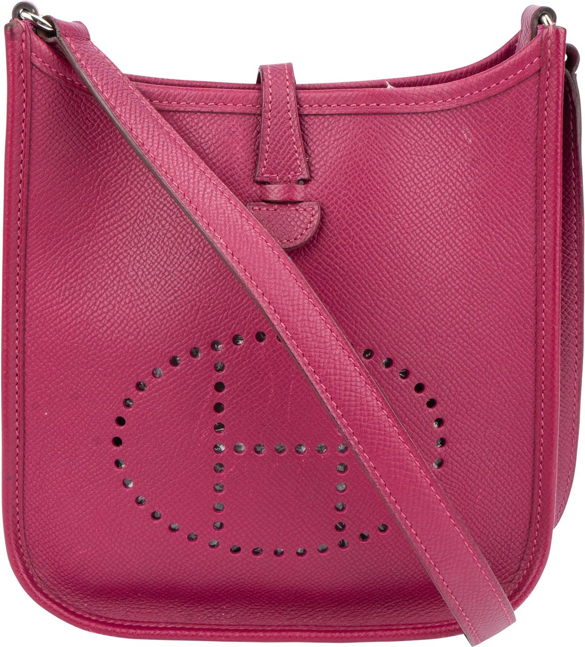 Hermès Pink Epsom Leather Evelyne 16 Crossbody Bag Rood