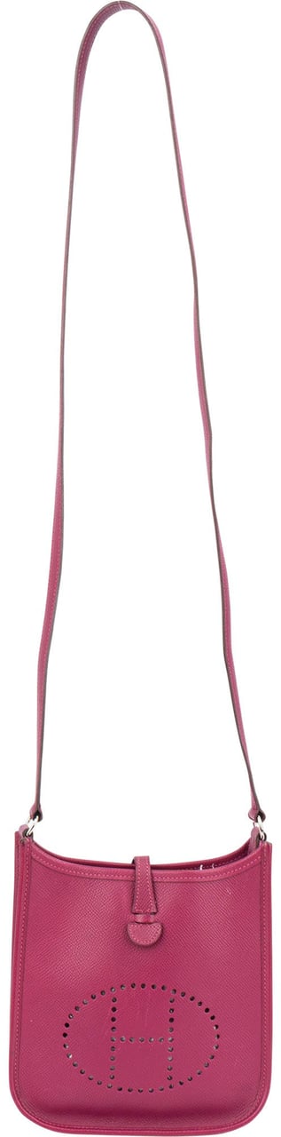 Hermès Pink Epsom Leather Evelyne 16 Crossbody Bag Rood