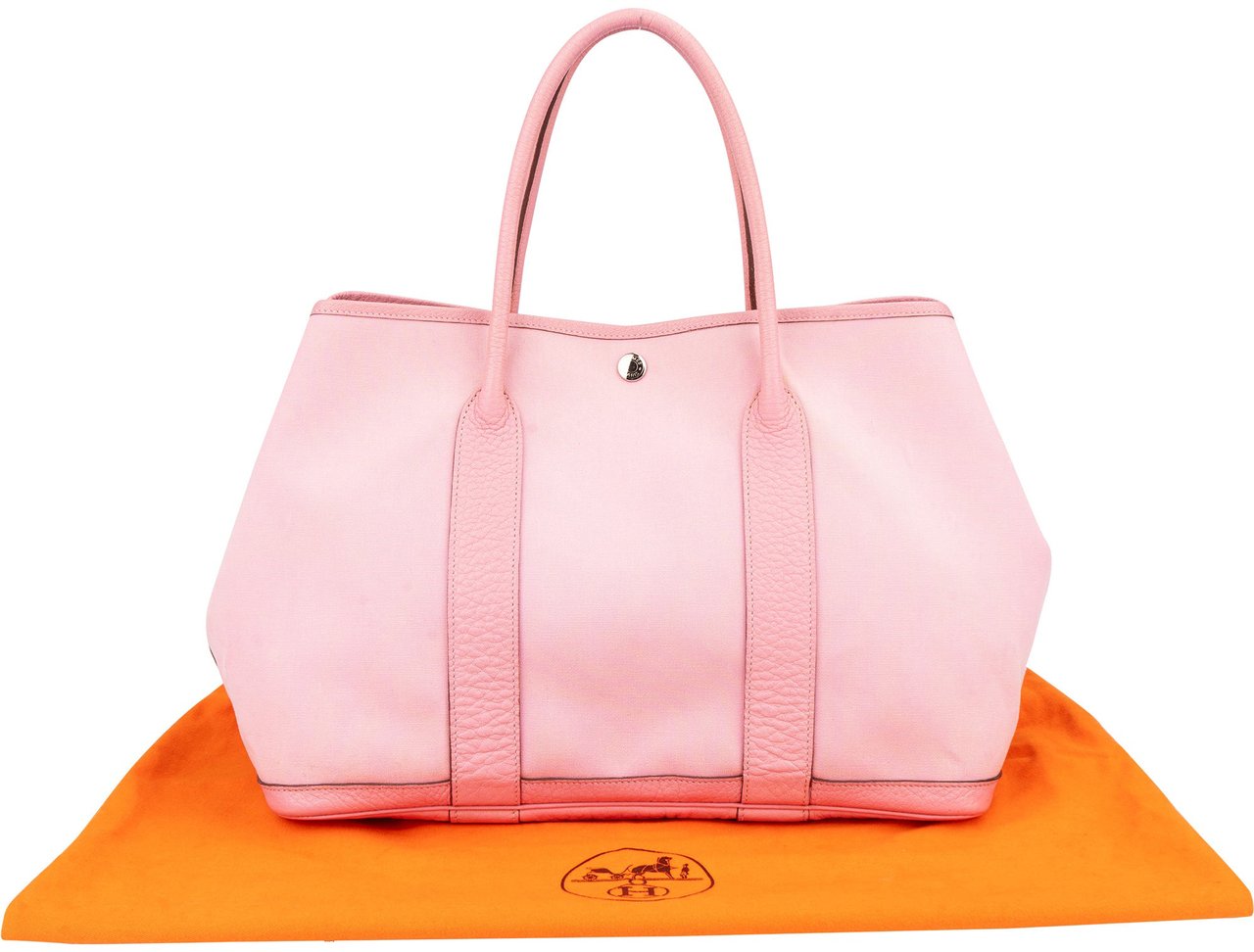 Hermès Hermès Pink Cotton Garden Party Handbag Roze