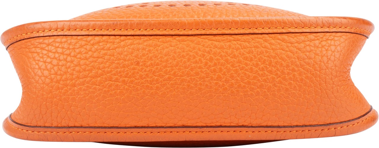 Hermès Orange Clemence Leather Evelyne 16 Crossbody Bag Oranje