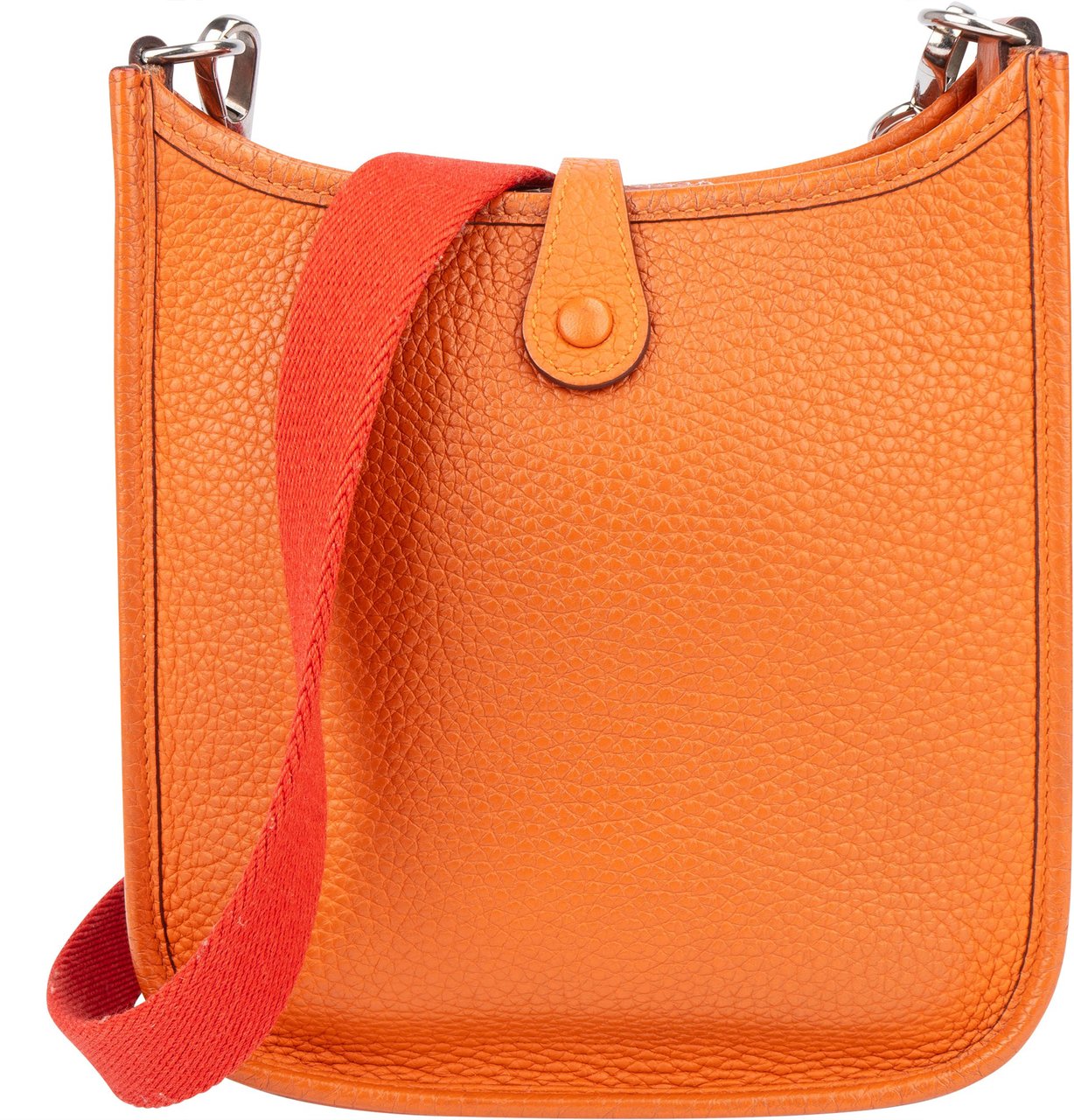 Hermès Orange Clemence Leather Evelyne 16 Crossbody Bag Oranje