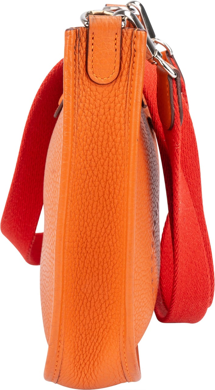 Hermès Orange Clemence Leather Evelyne 16 Crossbody Bag Oranje