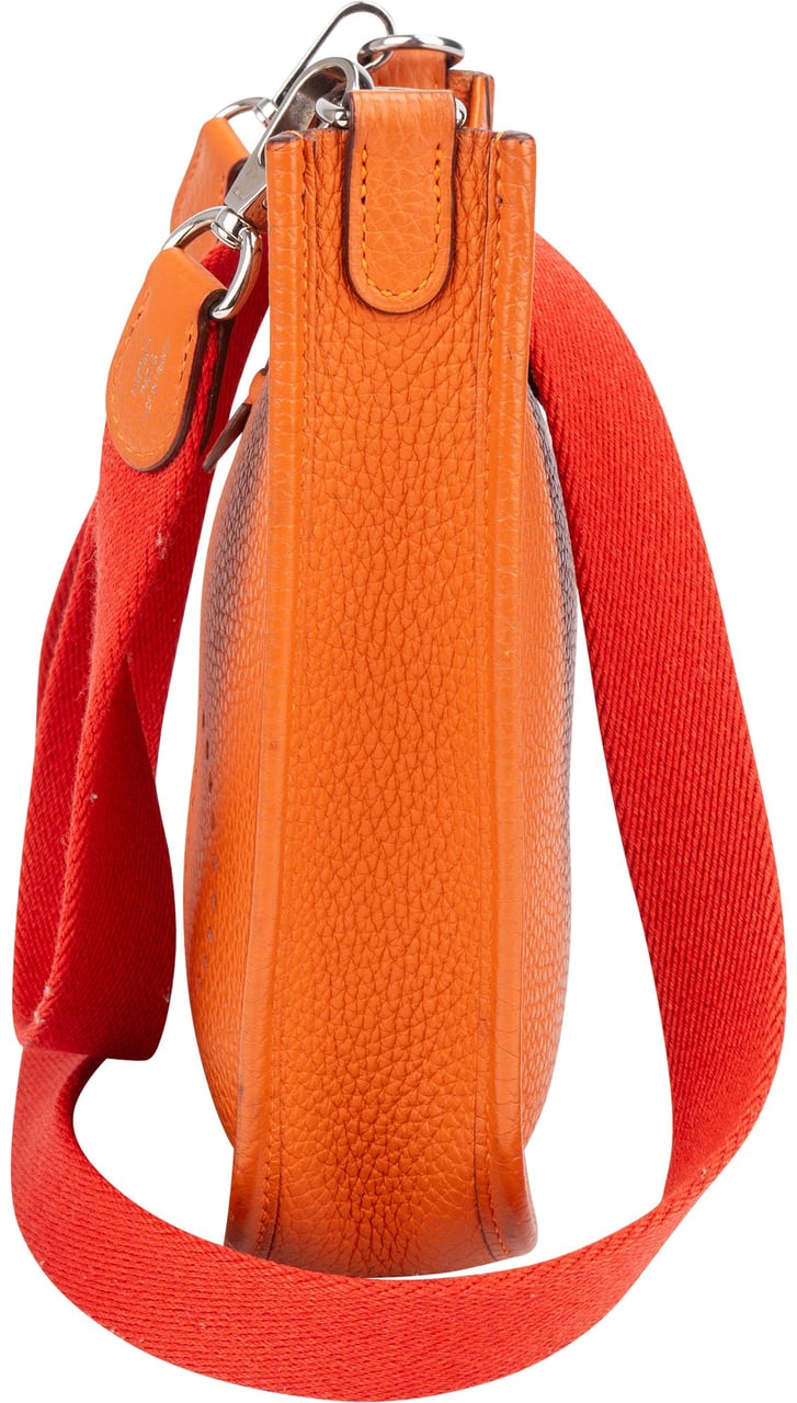 Hermès Hermès Orange Clemence Leather Evelyne 16 Crossbody Bag Oranje