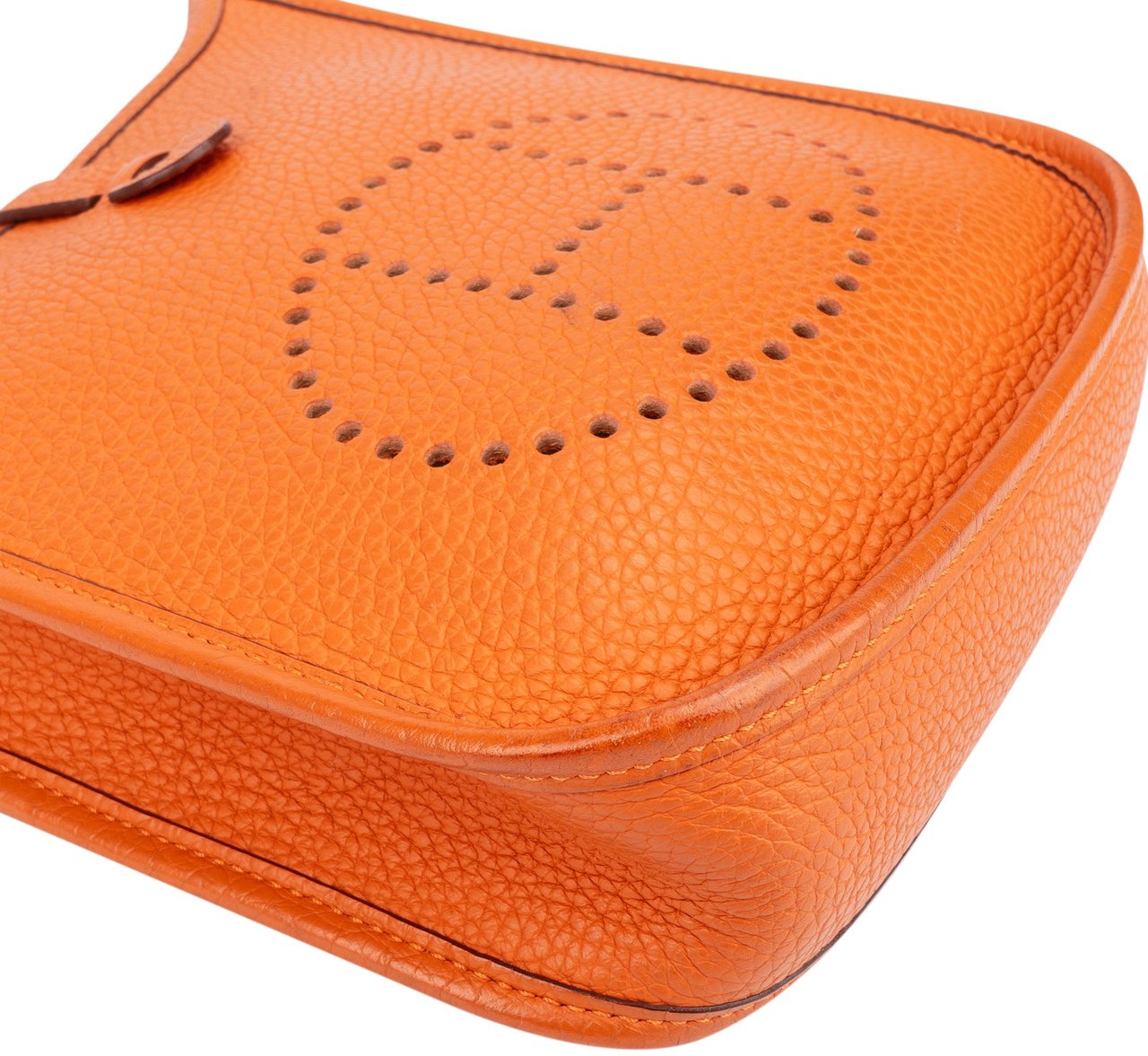 Hermès Orange Clemence Leather Evelyne 16 Crossbody Bag Oranje