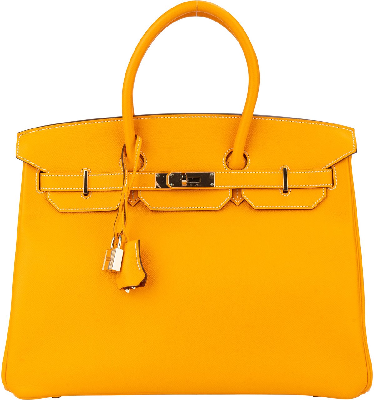 Hermès Hermès Candy Veau Epsom D'Or Potiron Birkin 35 Handbag Geel
