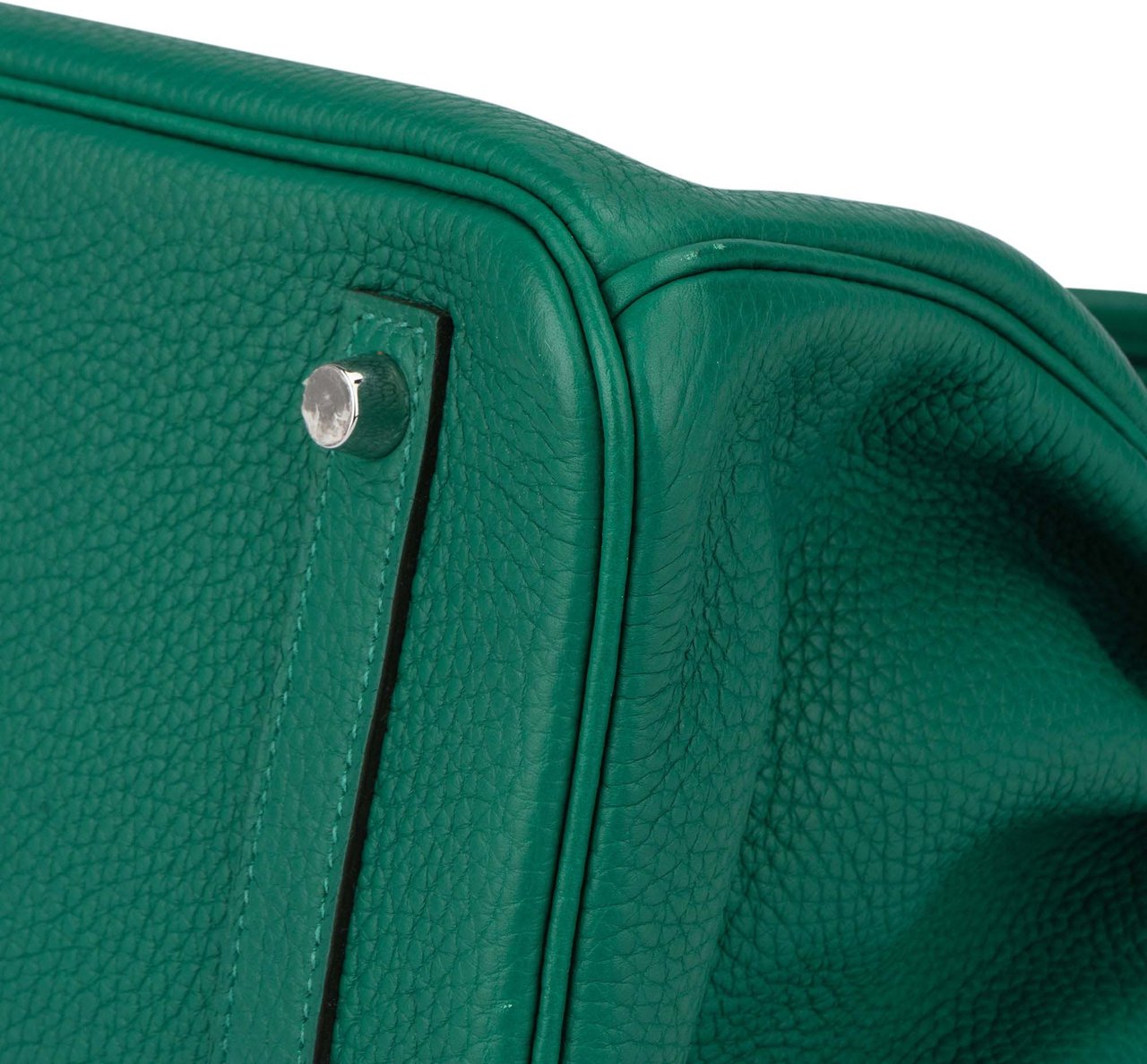 Hermès Hermès Vert Vertigo Verso Taurillon Clemence Leather Birkin 30 Handbag (2018) Groen