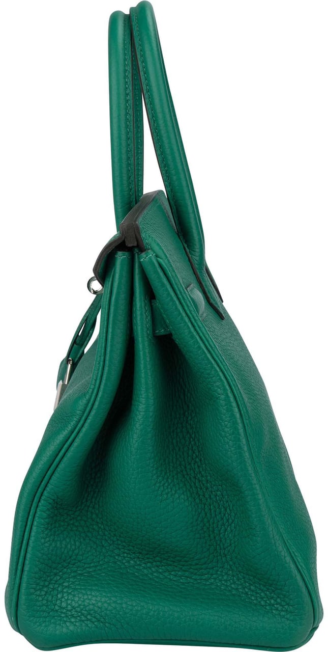 Hermès Hermès Vert Vertigo Verso Taurillon Clemence Leather Birkin 30 Handbag (2018) Groen