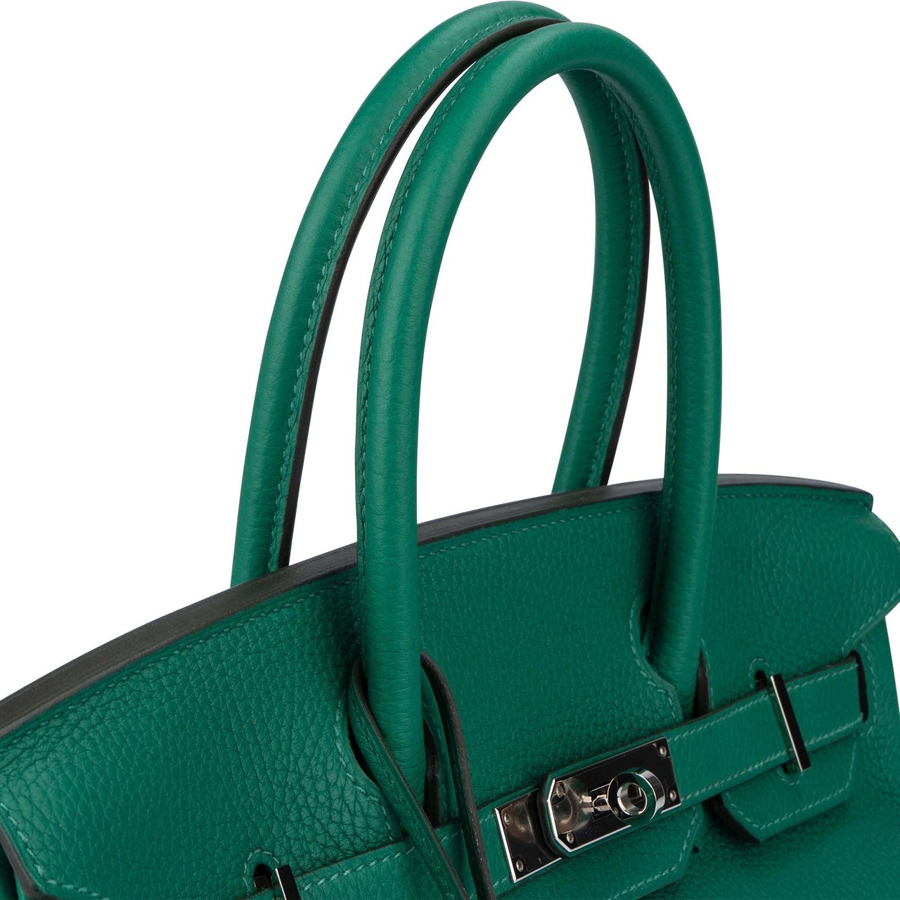 Hermès Hermès Vert Vertigo Verso Taurillon Clemence Leather Birkin 30 Handbag (2018) Groen