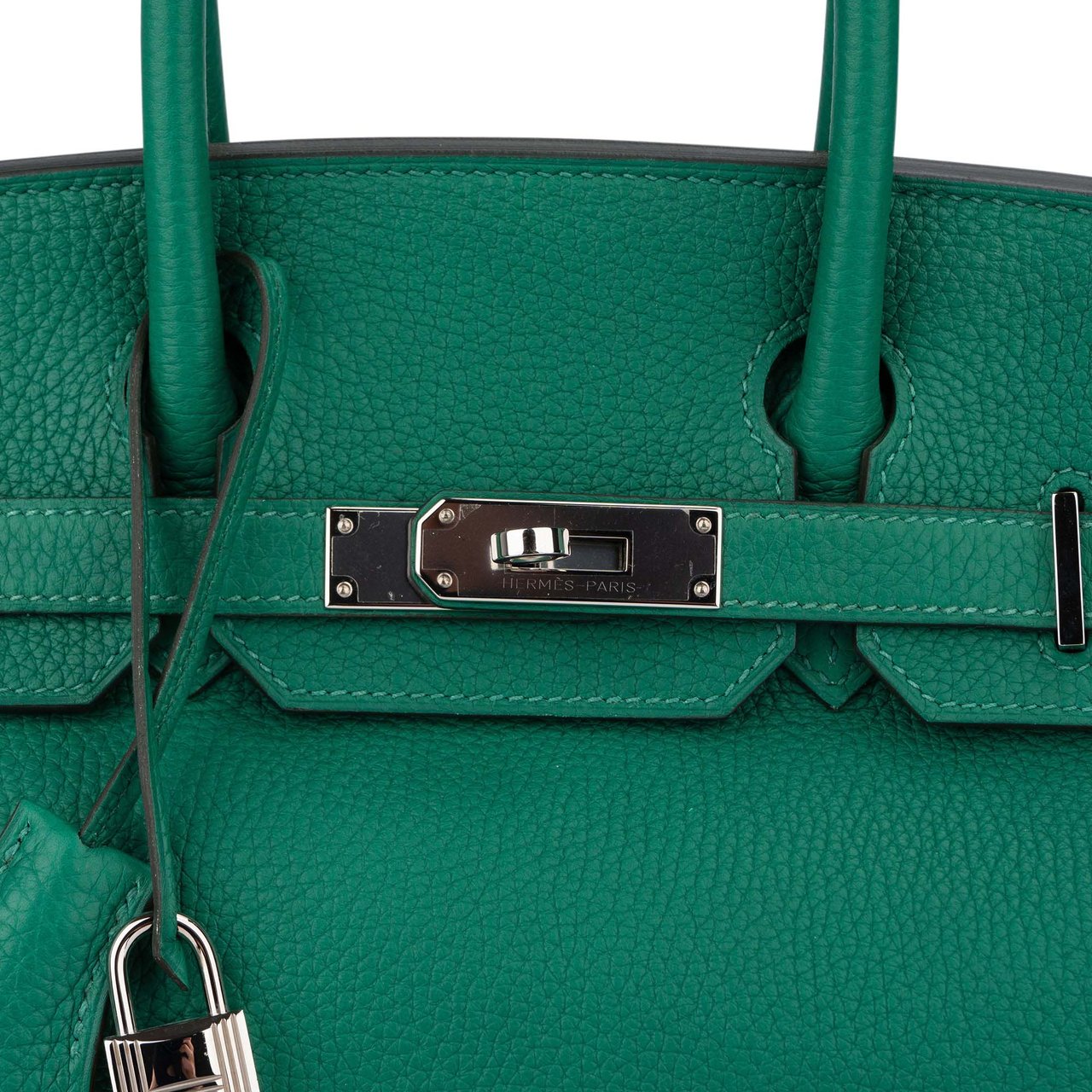 Hermès Hermès Vert Vertigo Verso Taurillon Clemence Leather Birkin 30 Handbag (2018) Groen