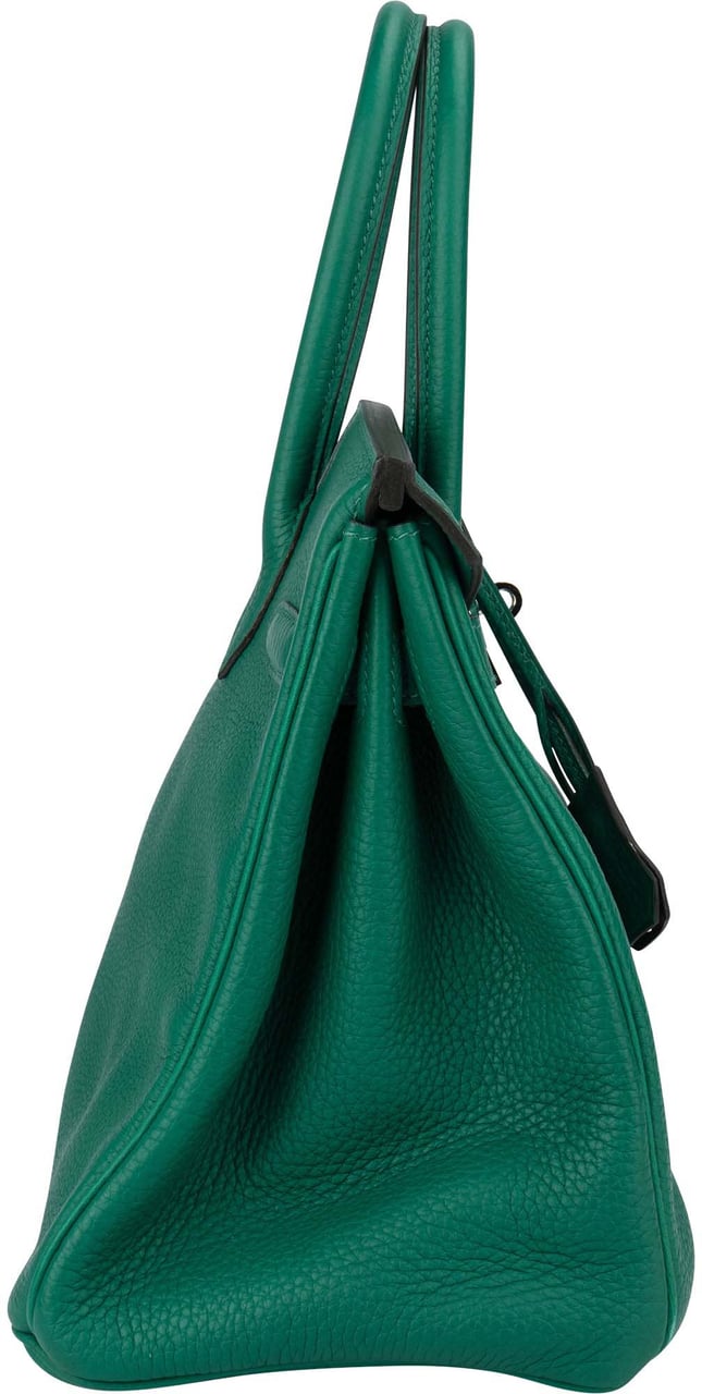 Hermès Hermès Vert Vertigo Verso Taurillon Clemence Leather Birkin 30 Handbag (2018) Groen
