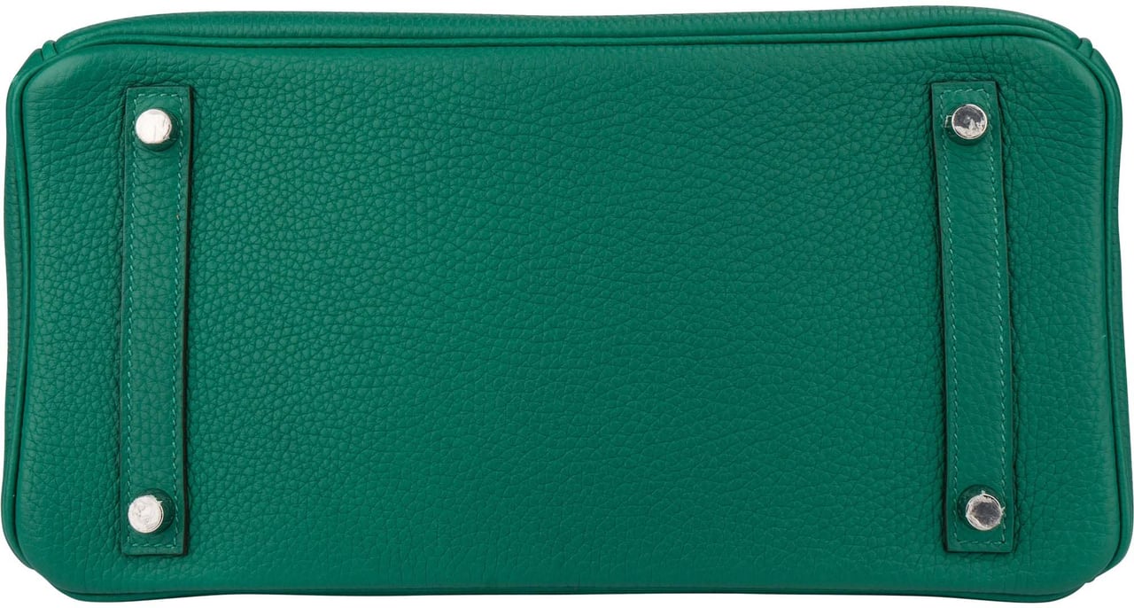 Hermès Hermès Vert Vertigo Verso Taurillon Clemence Leather Birkin 30 Handbag (2018) Groen