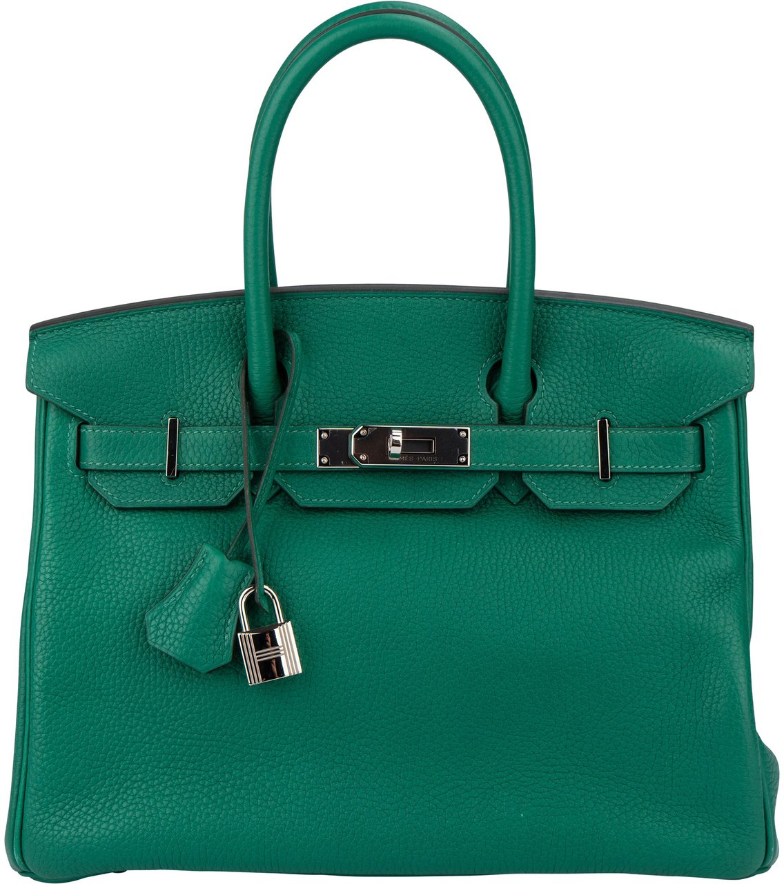 Hermès Hermès Vert Vertigo Verso Taurillon Clemence Leather Birkin 30 Handbag (2018) Groen