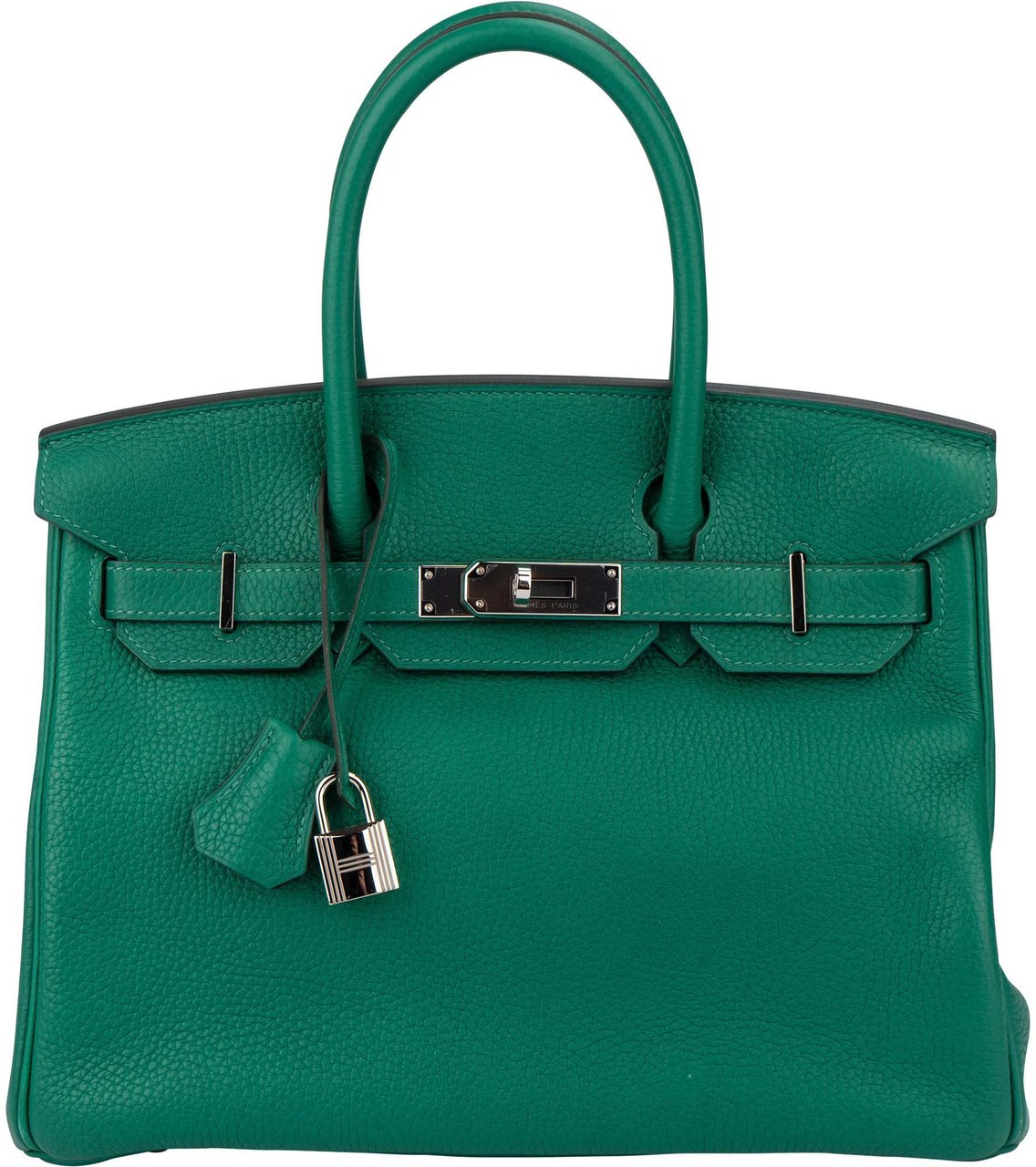 Hermès Hermès Vert Vertigo Verso Taurillon Clemence Leather Birkin 30 Handbag (2018) Groen