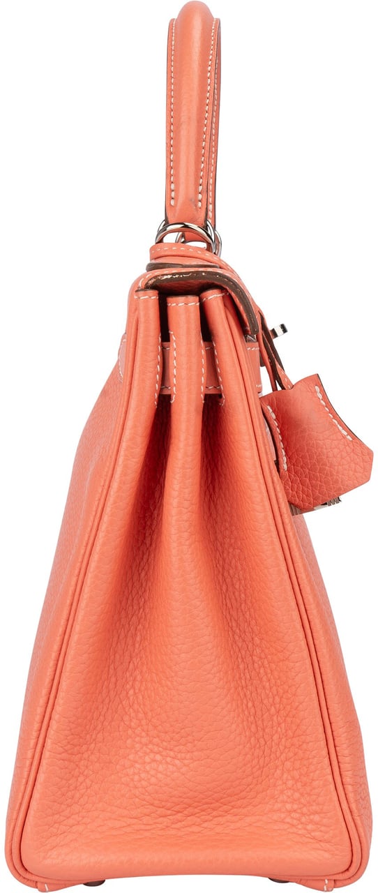 Hermès Hermès Taurillon Clemence Crevette Kelly 28 Retourne Handbag Rood