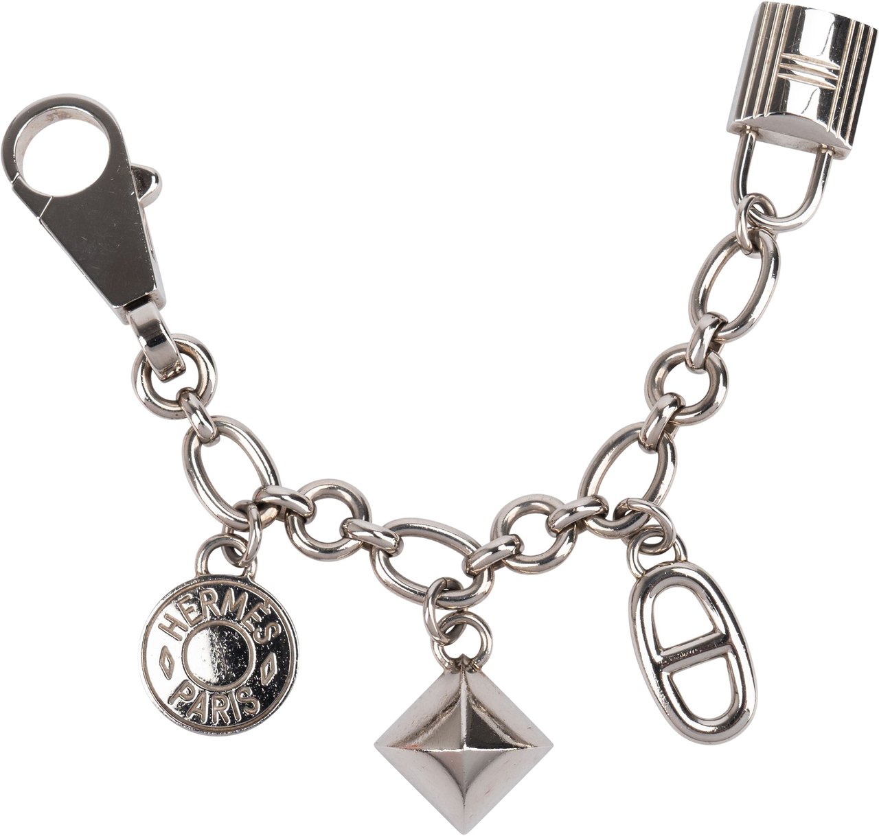 Hermès Hermès Palladium Olga Bag Chain Pedant Zilver