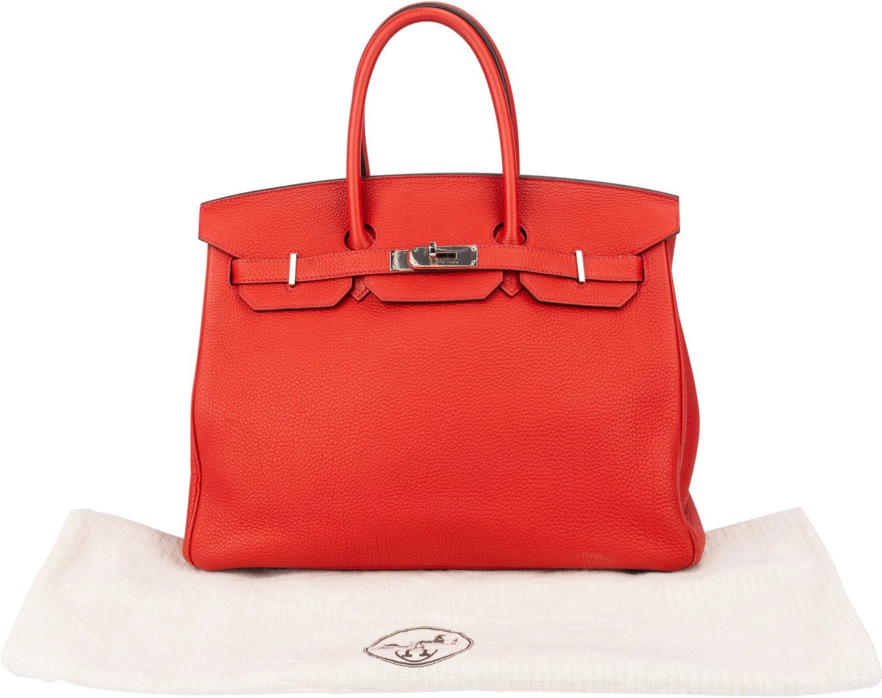 Hermès Hermès Rouge Togo Leather Birkin 35 Handbag Rood