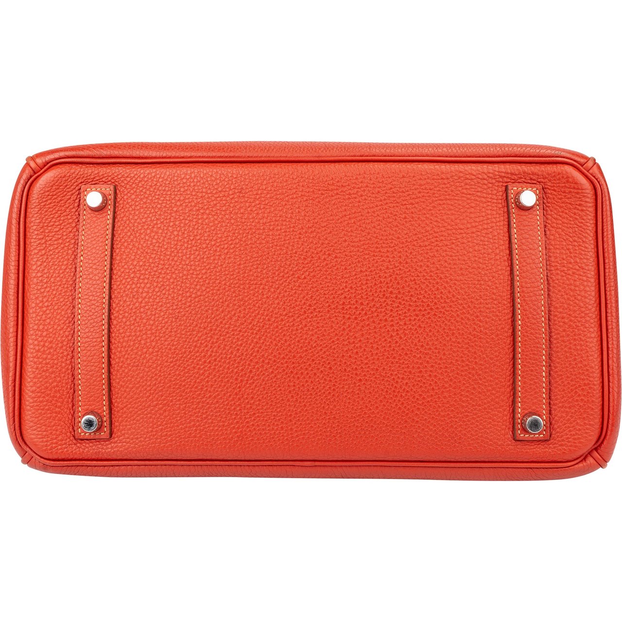 Hermès Hermès Clemence Leather Birkin 35 Handbag Rood