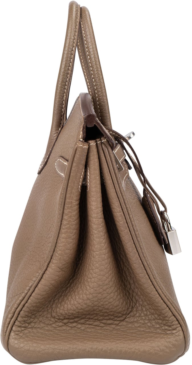 Hermès Hermès Étoupe Togo Leather Birkin 25 Handbag Donkergrijs