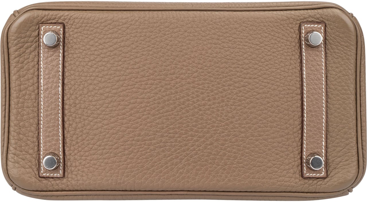 Hermès Hermès Étoupe Togo Leather Birkin 25 Handbag Donkergrijs