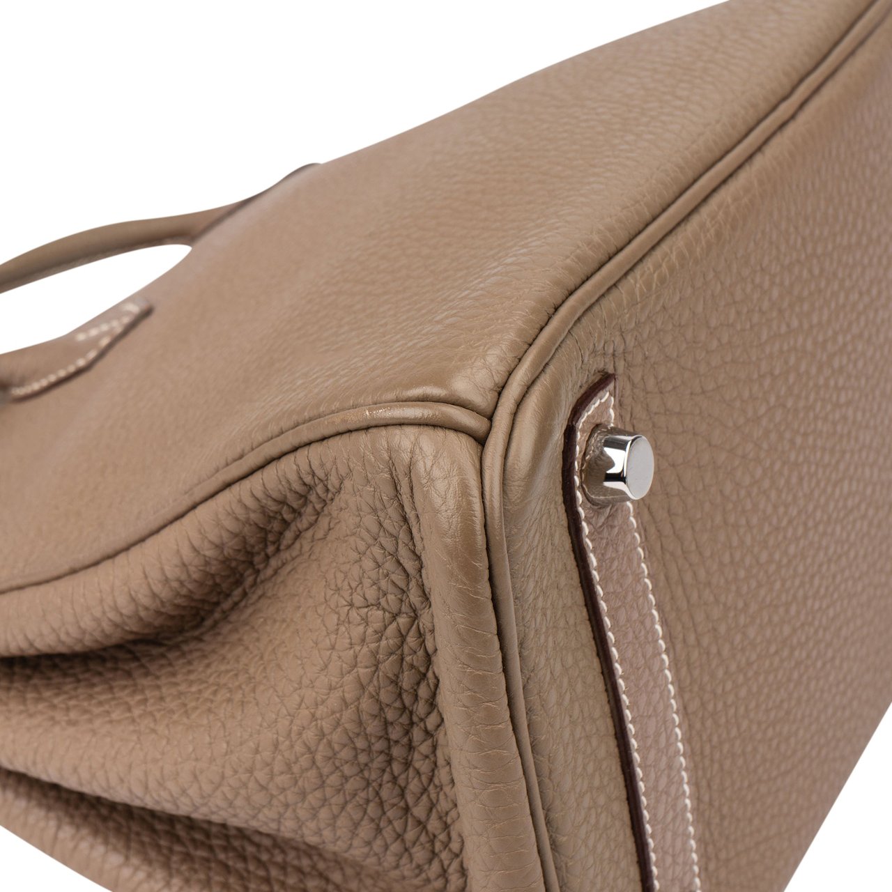 Hermès Hermès Étoupe Togo Leather Birkin 25 Handbag Donkergrijs