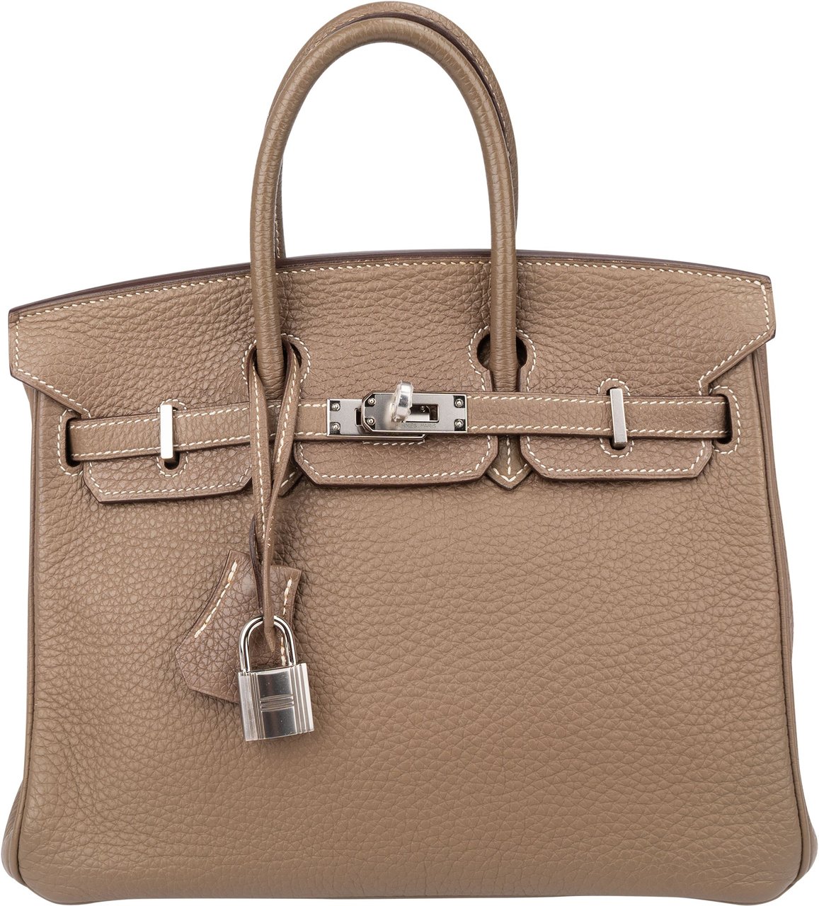 Hermès Hermès Étoupe Togo Leather Birkin 25 Handbag Donkergrijs