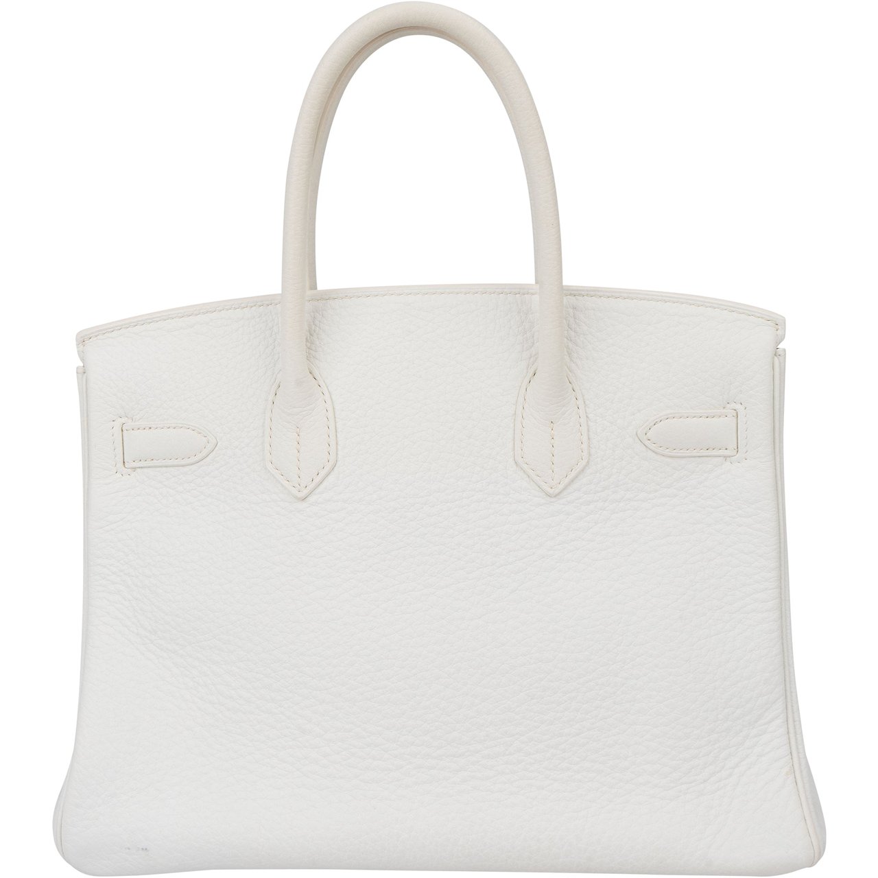 Hermès Hermès All White Clemence Leather Birkin 30 Handbag Wit