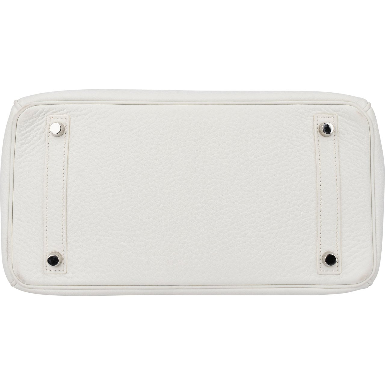 Hermès Hermès All White Clemence Leather Birkin 30 Handbag Wit