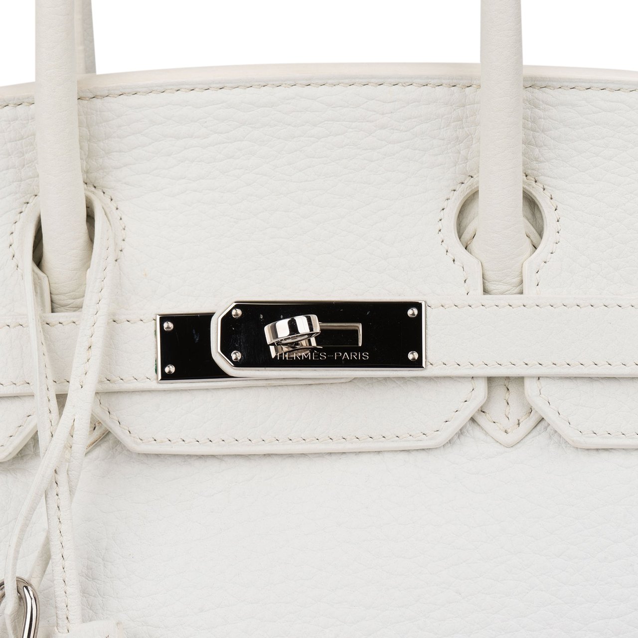 Hermès Hermès All White Clemence Leather Birkin 30 Handbag Wit