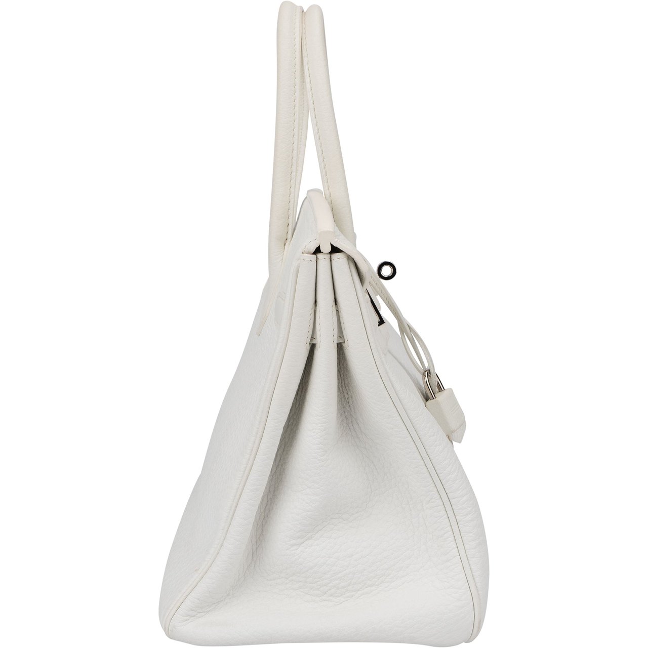 Hermès Hermès All White Clemence Leather Birkin 30 Handbag Wit