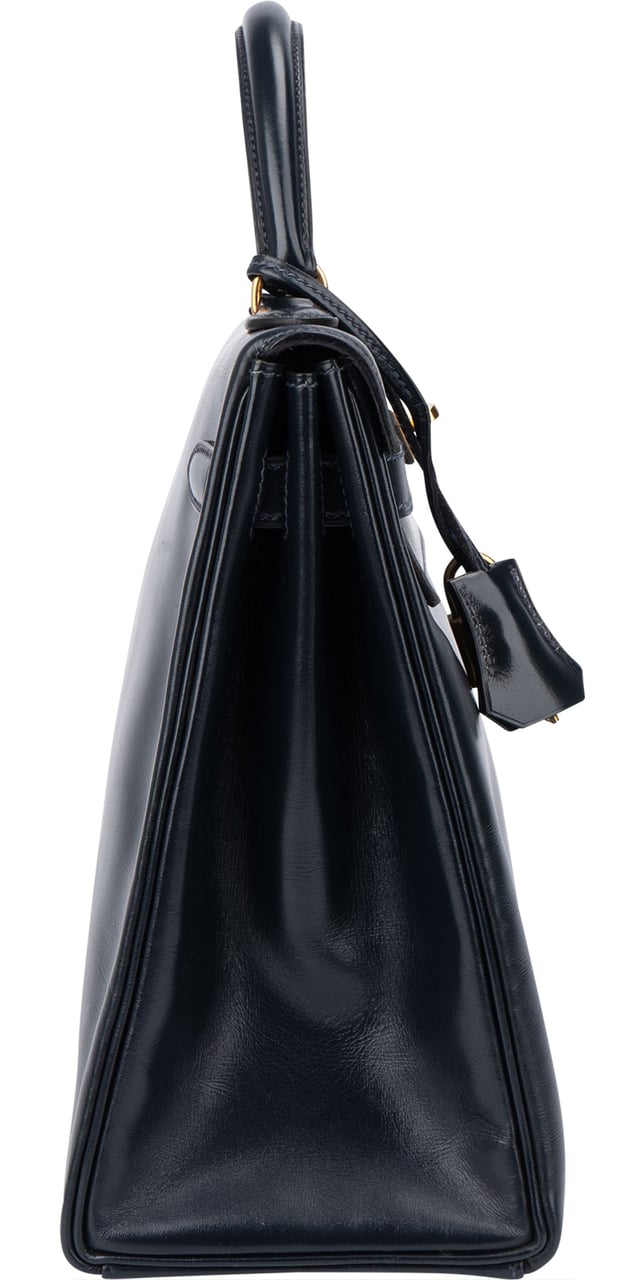 Hermès Hermès Bleu Boxcalf Kelly 32 Handbag Zwart