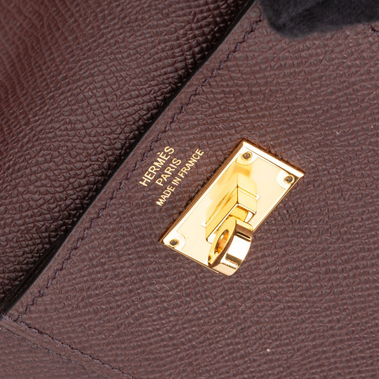 Hermès Hermès Epsom Leather Kelly Pocket Wallet Laiton Bruin