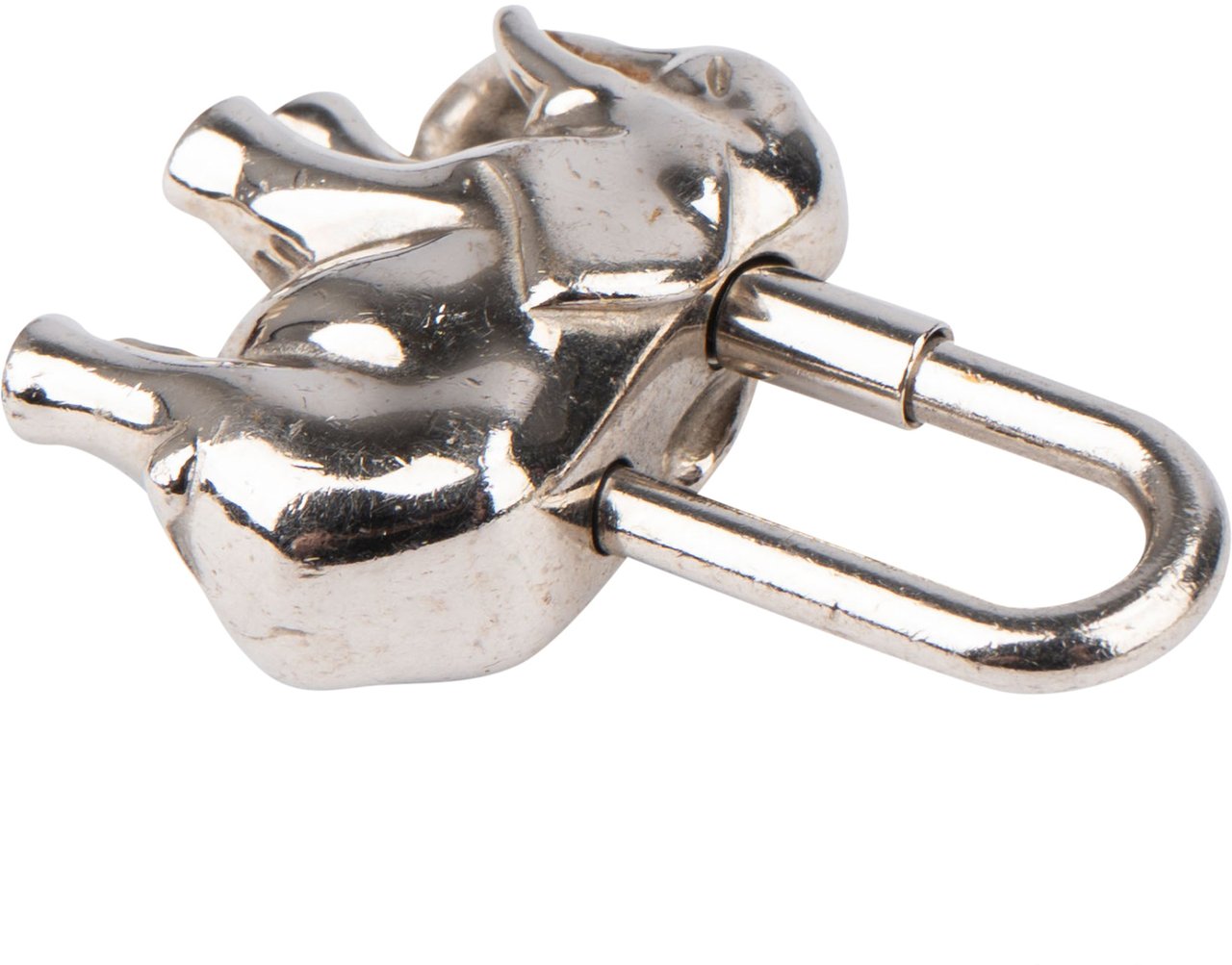 Hermès Hermès Palladium Elephant Cadena Pendant Zilver
