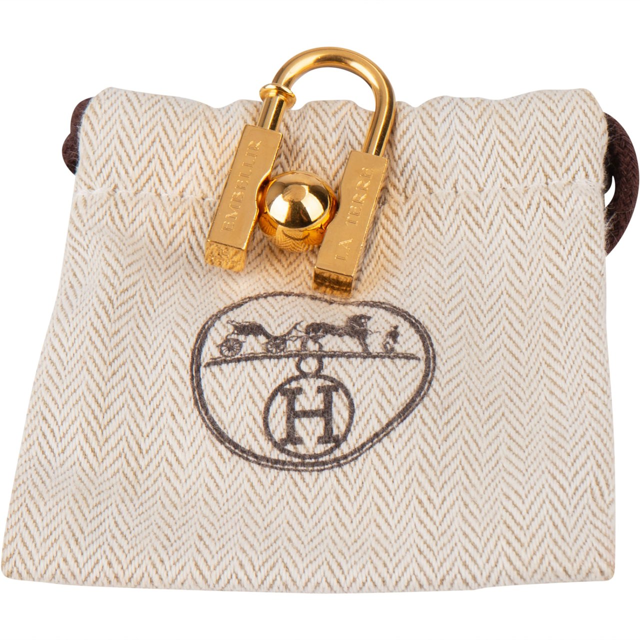 Hermès Golden Earth H Cadena Pendant Goud