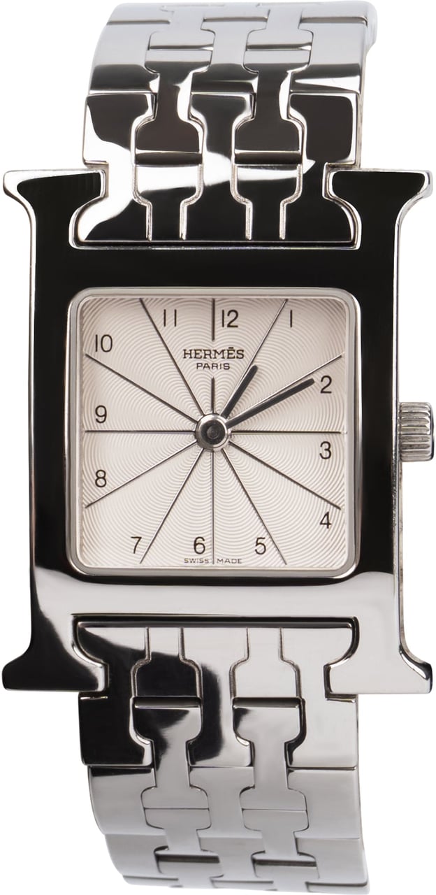 Hermès Hermès Silver Tone Heure H Women Watch HH1.210 Zilver